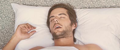 man with sleep apnea and snoring problems